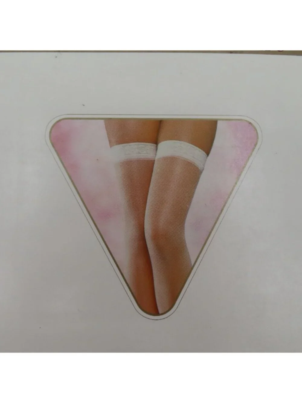 VTG Hanes Silk Reflections Silky Thigh Highs Size AB Pearl White Style 720 NEW